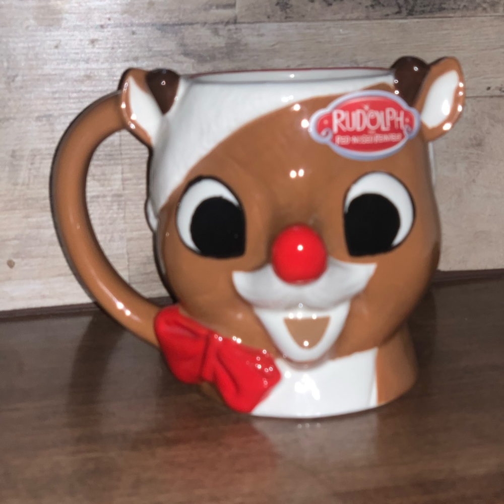Super Cute Rudolf the Red-Nose Reindeer Mug - NEW
